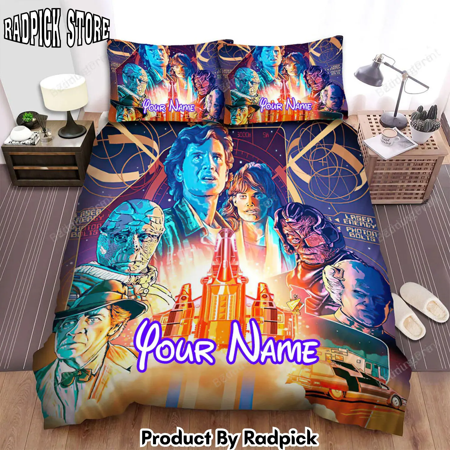 Radpick the last starfighter movie laser energy photor bolts bed sheets duvet cover personalized name bedding sets rp3271143